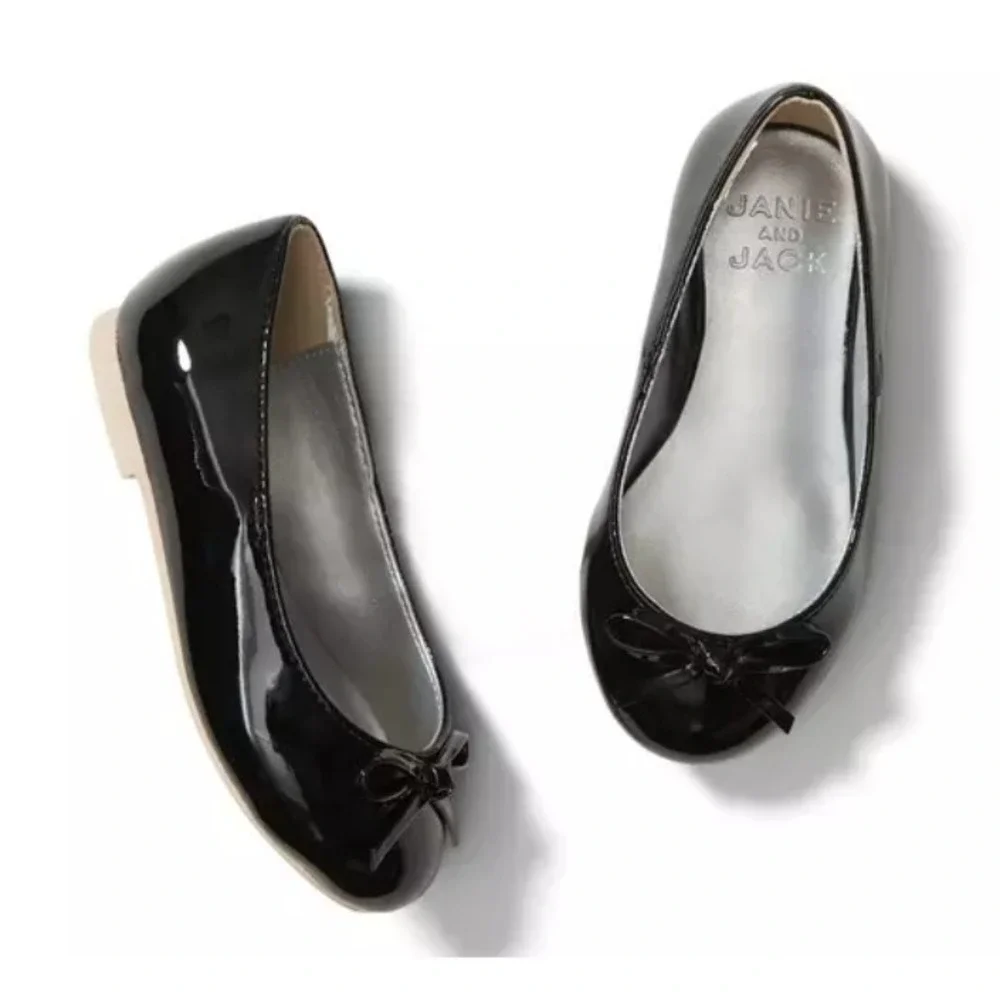 Janie and Jack Patent Bow Ballet‎ Flat Size 8